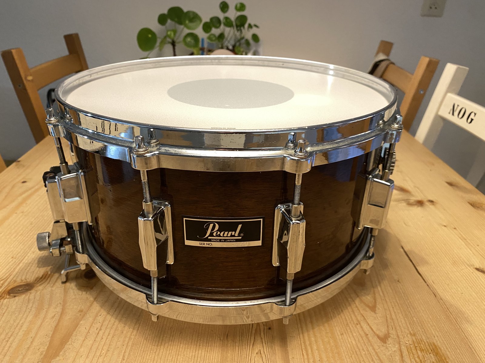 pearl BLX-414D Birch snaredrum 14x6.5 inch #101 Walnut lacquer