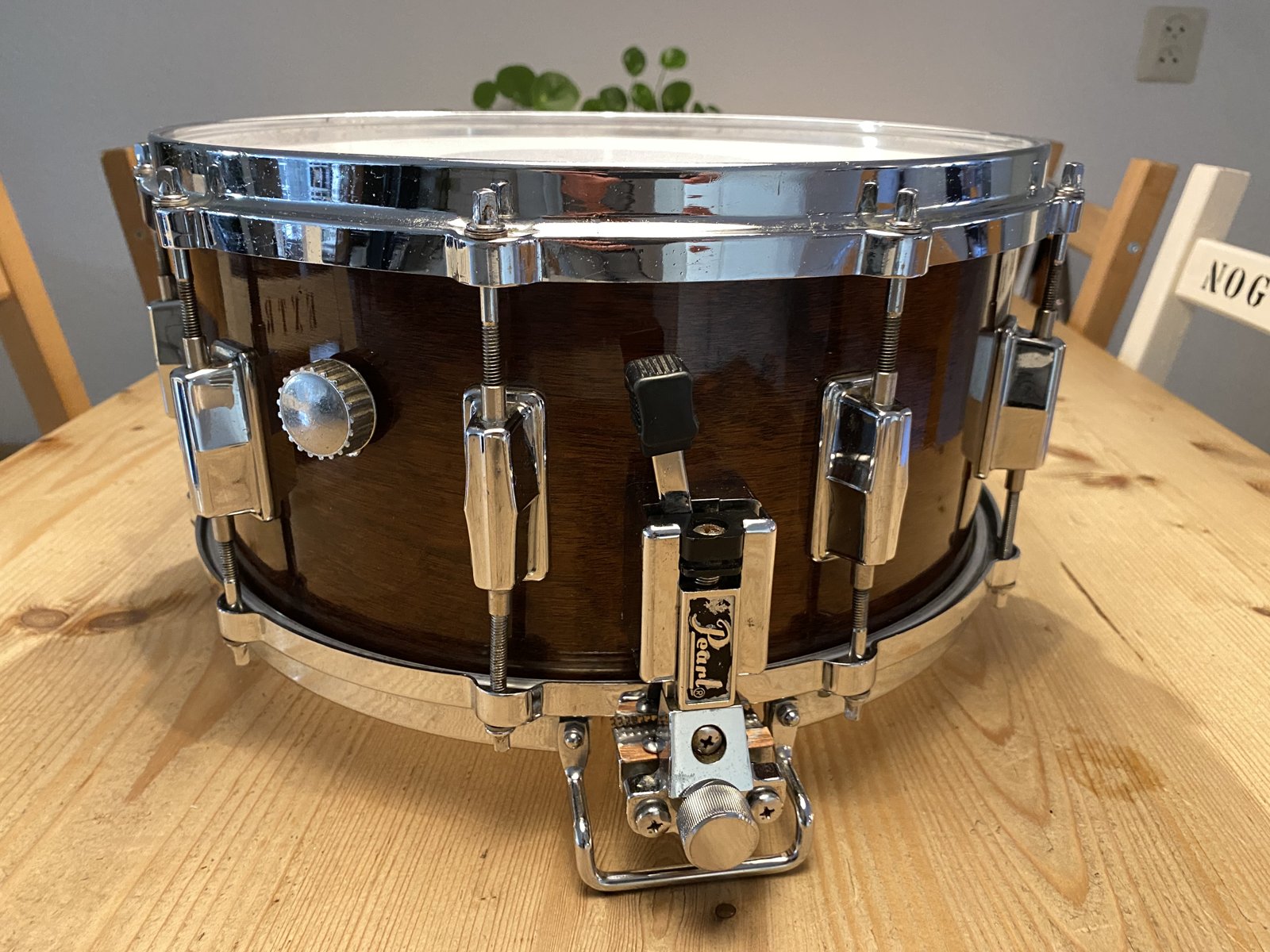 pearl BLX-414D Birch snaredrum 14x6.5 inch #101 Walnut lacquer