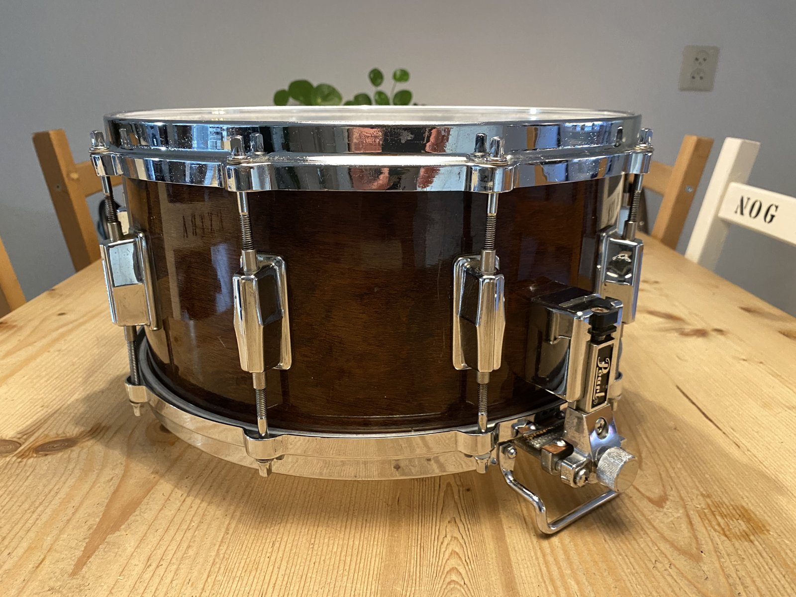 pearl BLX-414D Birch snaredrum 14x6.5 inch #101 Walnut lacquer