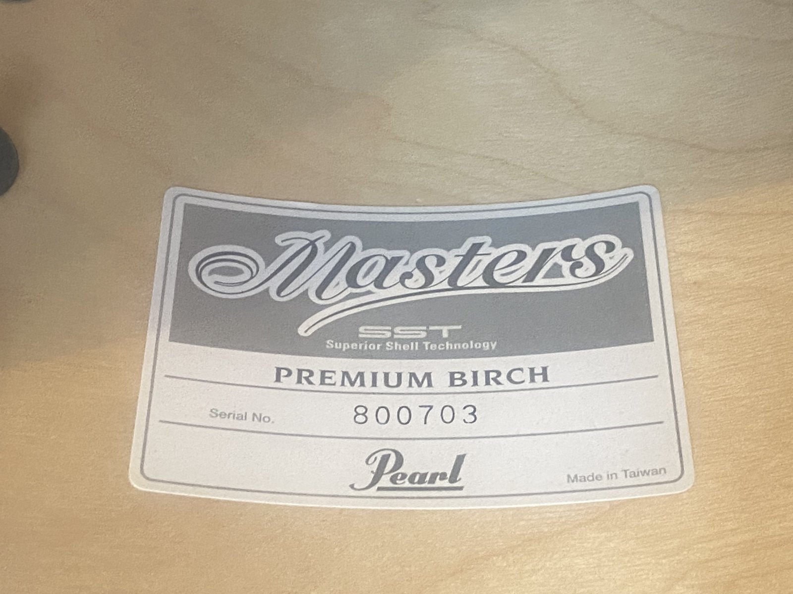 Pearl BMP Masters Premium birch tom 10x8 inch #Arctic White - Black Hardware