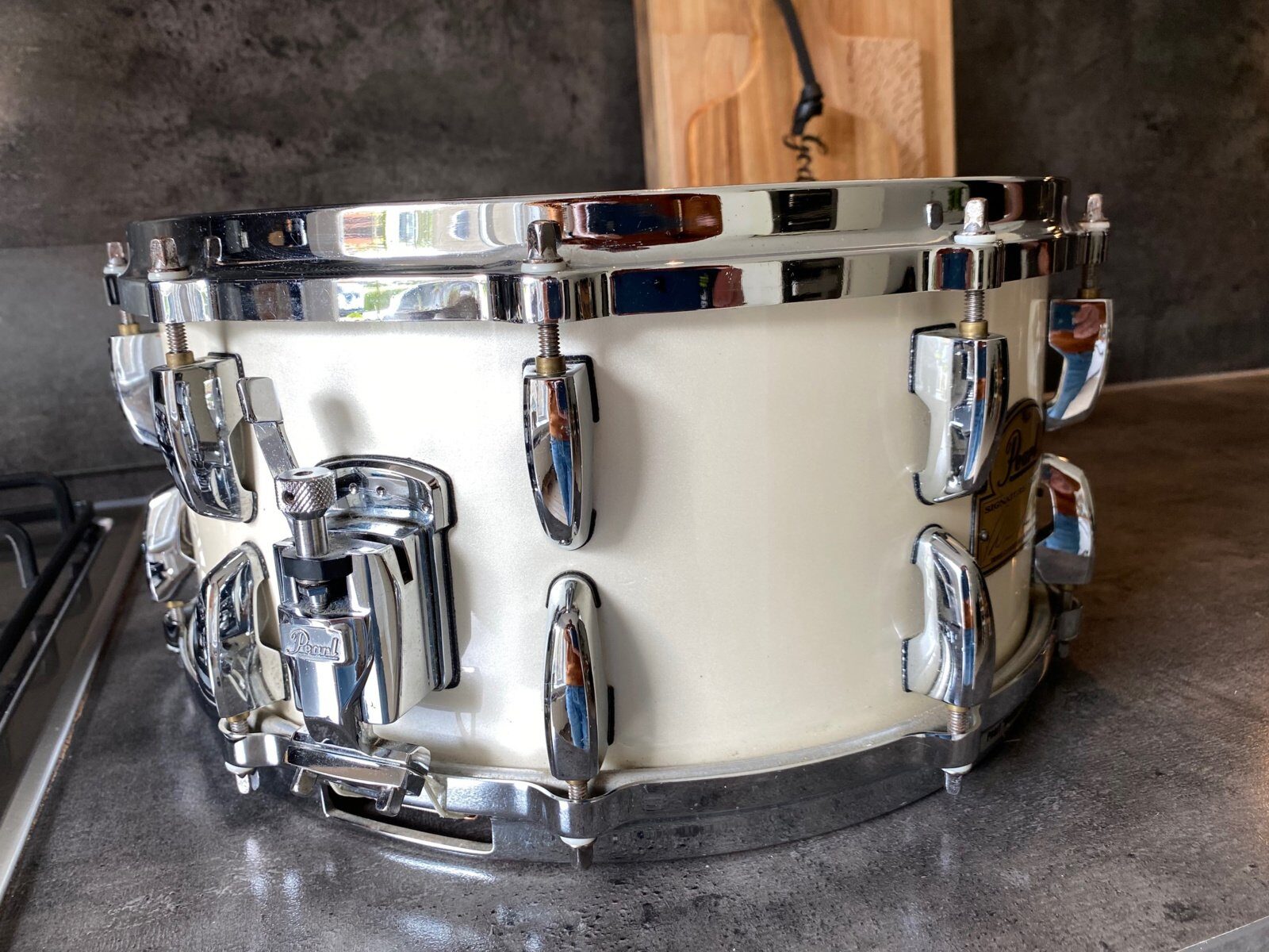 Pearl Dennis Chambers signature snare DC-1465 14x6.5 inch #Opal White