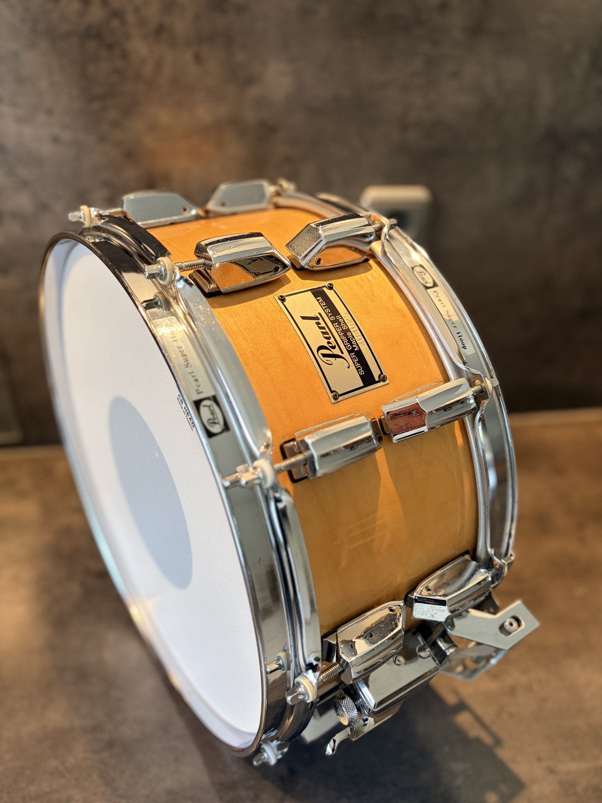 Pearl G-714D GLX Supergripper snare 14x6.5” in # Natural maple