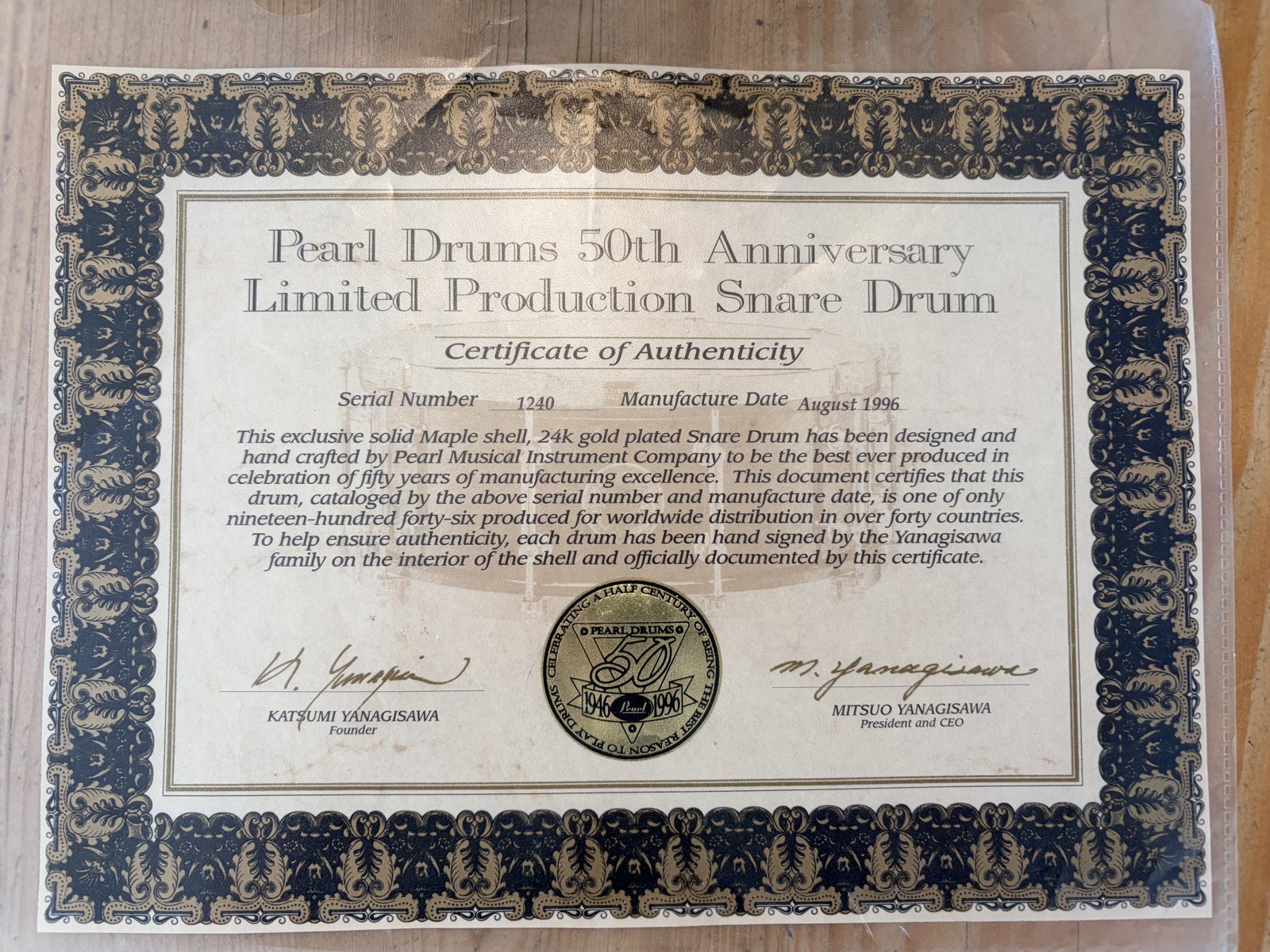 Pearl M-1946 50th Anniversary snaredrum 14x5.5”