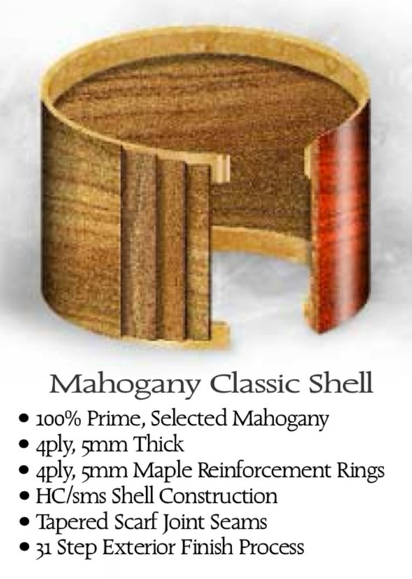 Pearl MHX Mahogany classic tom 10x10 inch #141 Red Mahogany lacquered