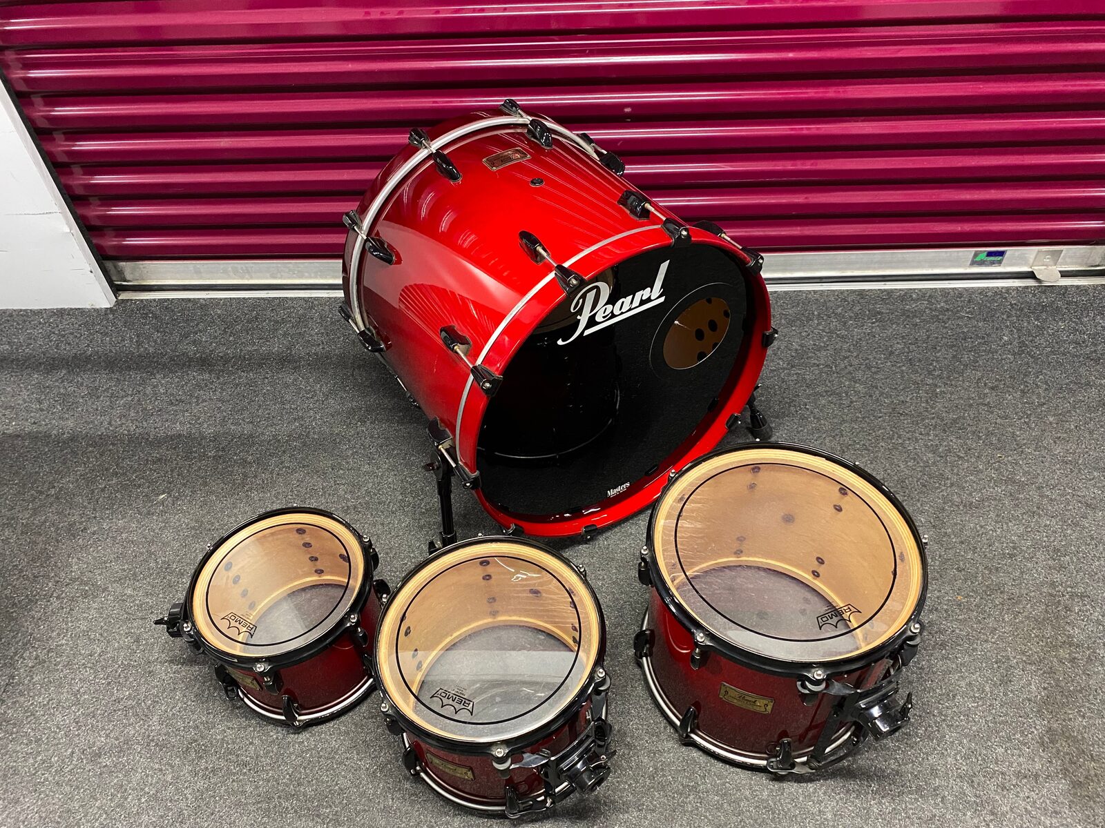 Pearl MMX Masters custom shellset #Cranberry Fade