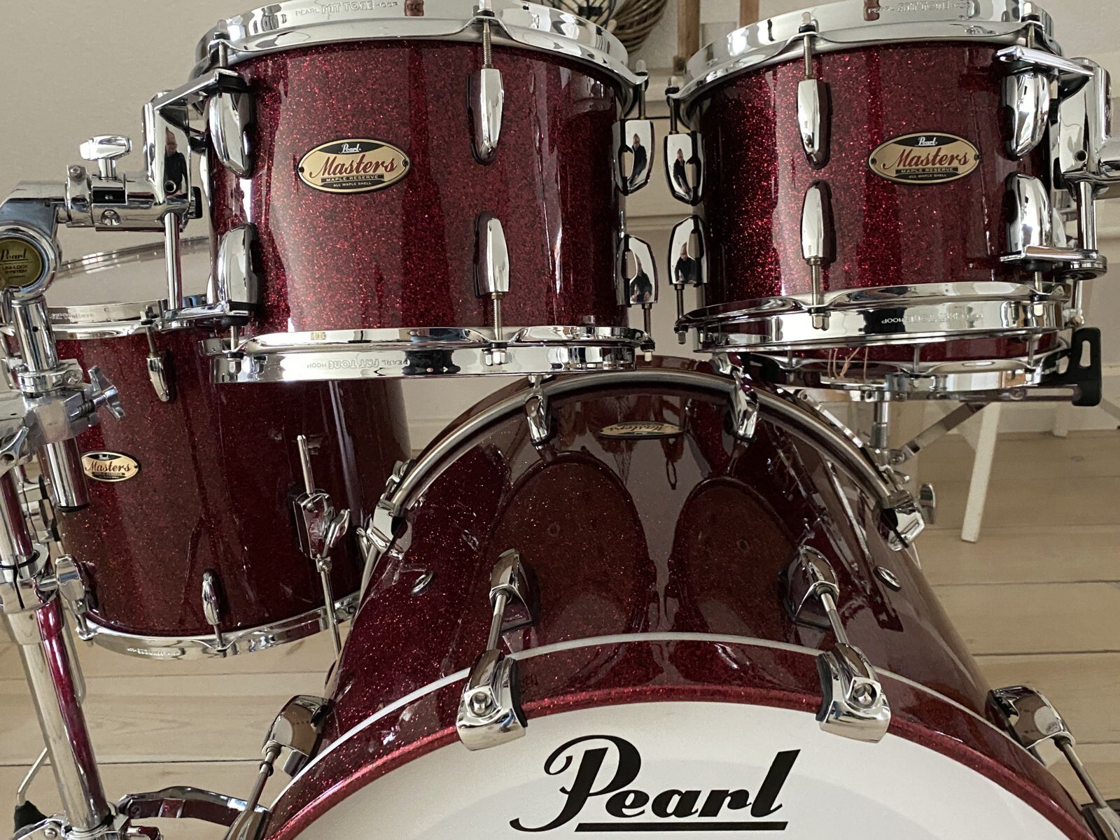 Pearl MRV924XEP/C355 Masters maple reserve shellset #Sapphire bordeaux sparkle