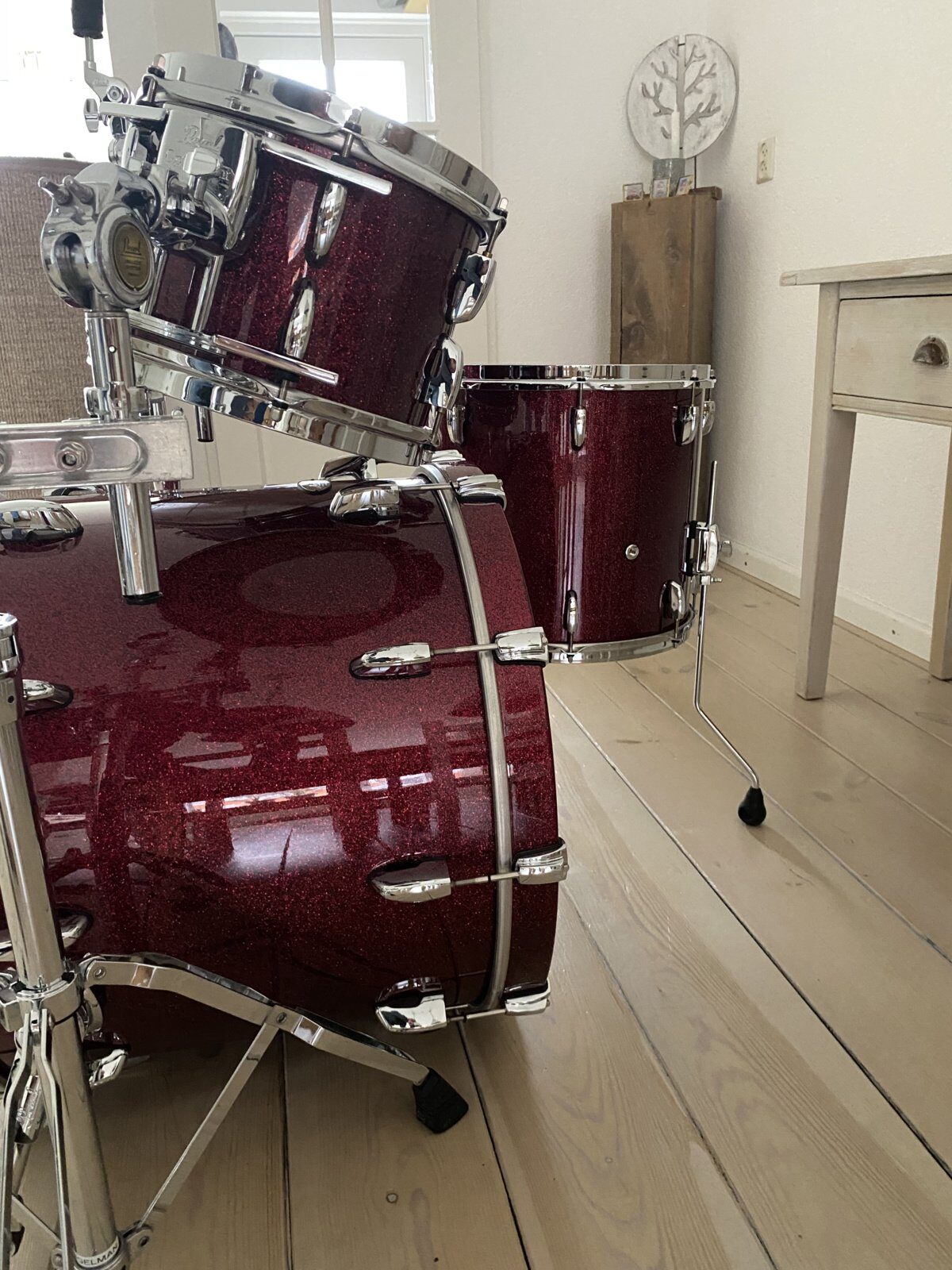 Pearl MRV924XEP/C355 Masters maple reserve shellset #Sapphire bordeaux sparkle