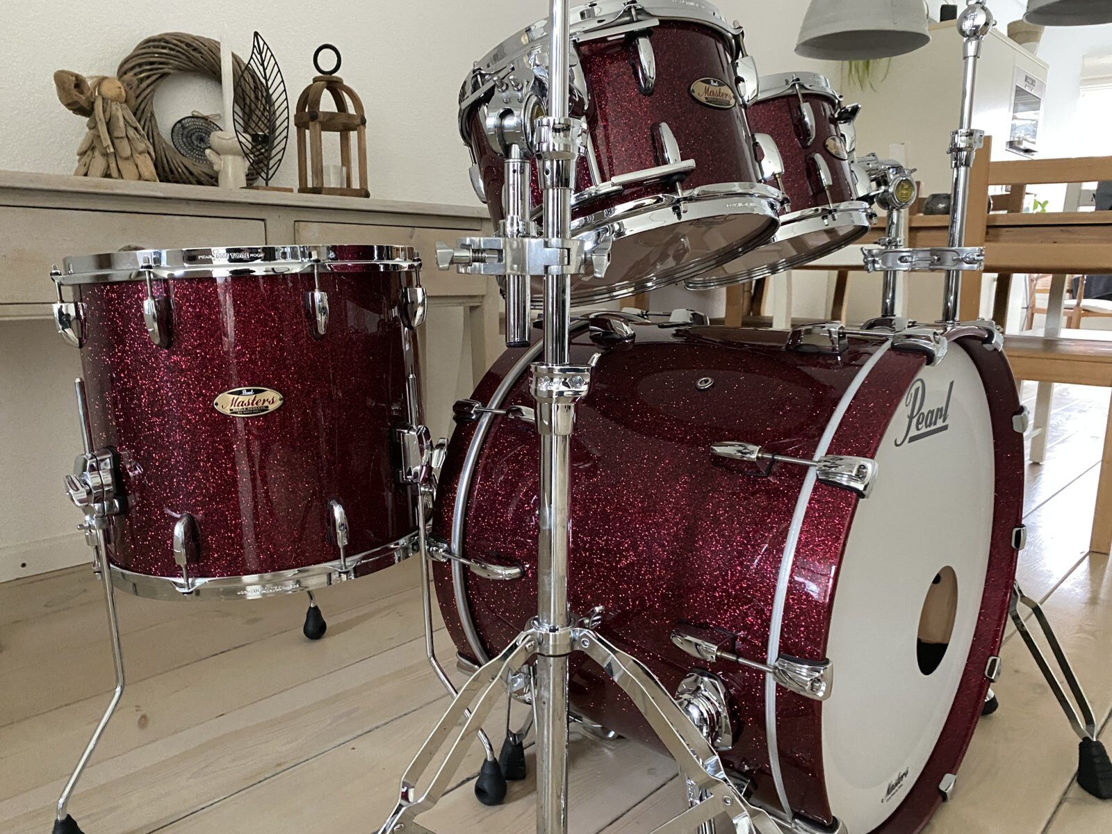 Pearl MRV924XEP/C355 Masters maple reserve shellset #Sapphire bordeaux sparkle