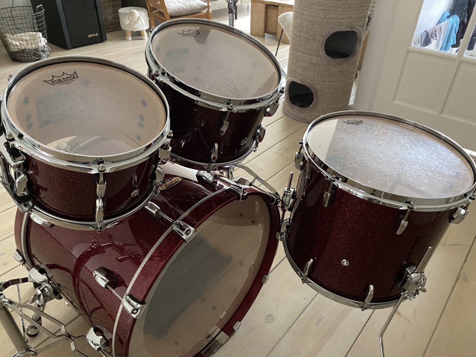 Pearl MRV924XEP/C355 Masters maple reserve shellset #Sapphire bordeaux sparkle