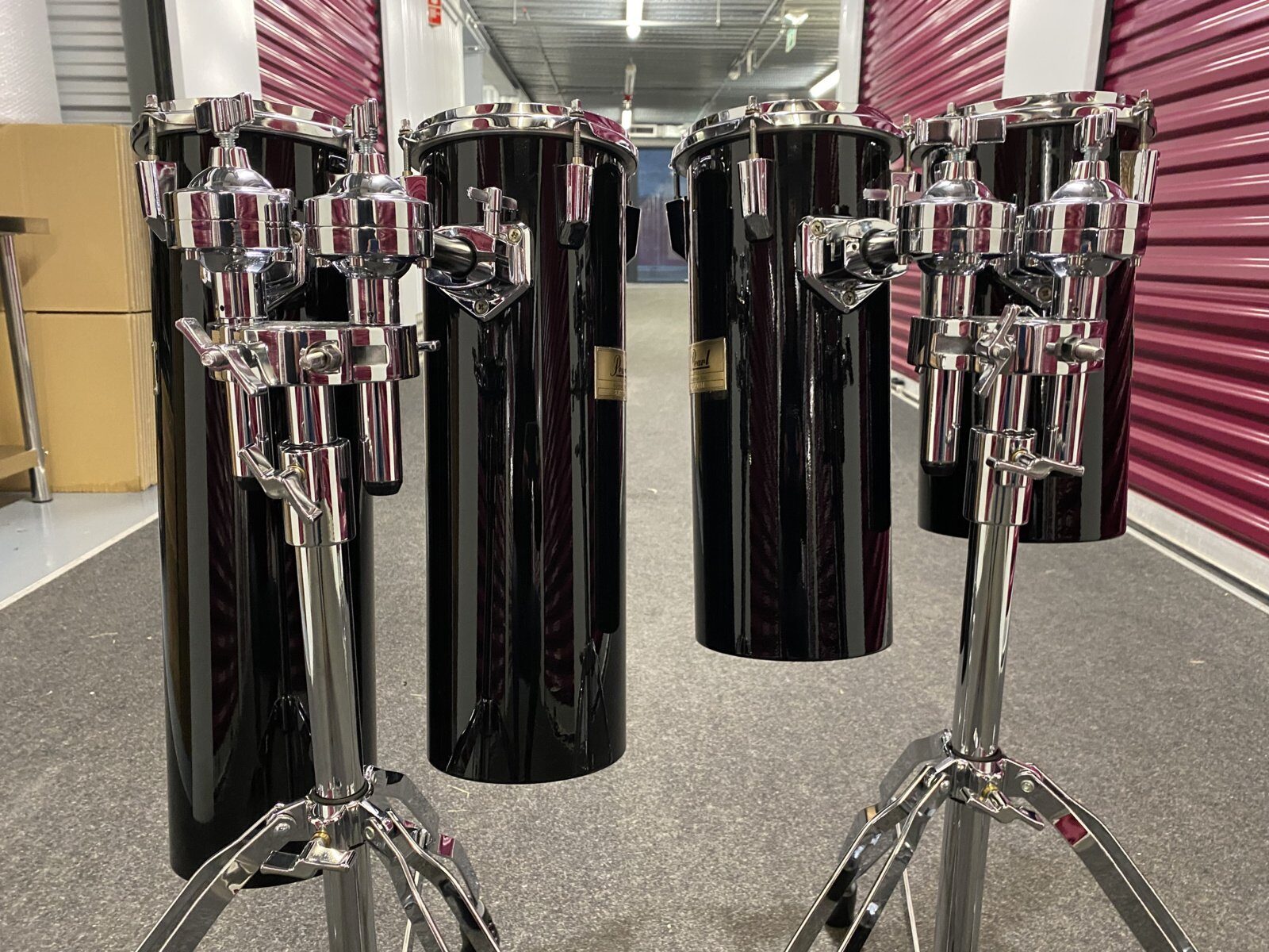 Pearl rockettoms (full set) 12-15-18-21 inch #piano black