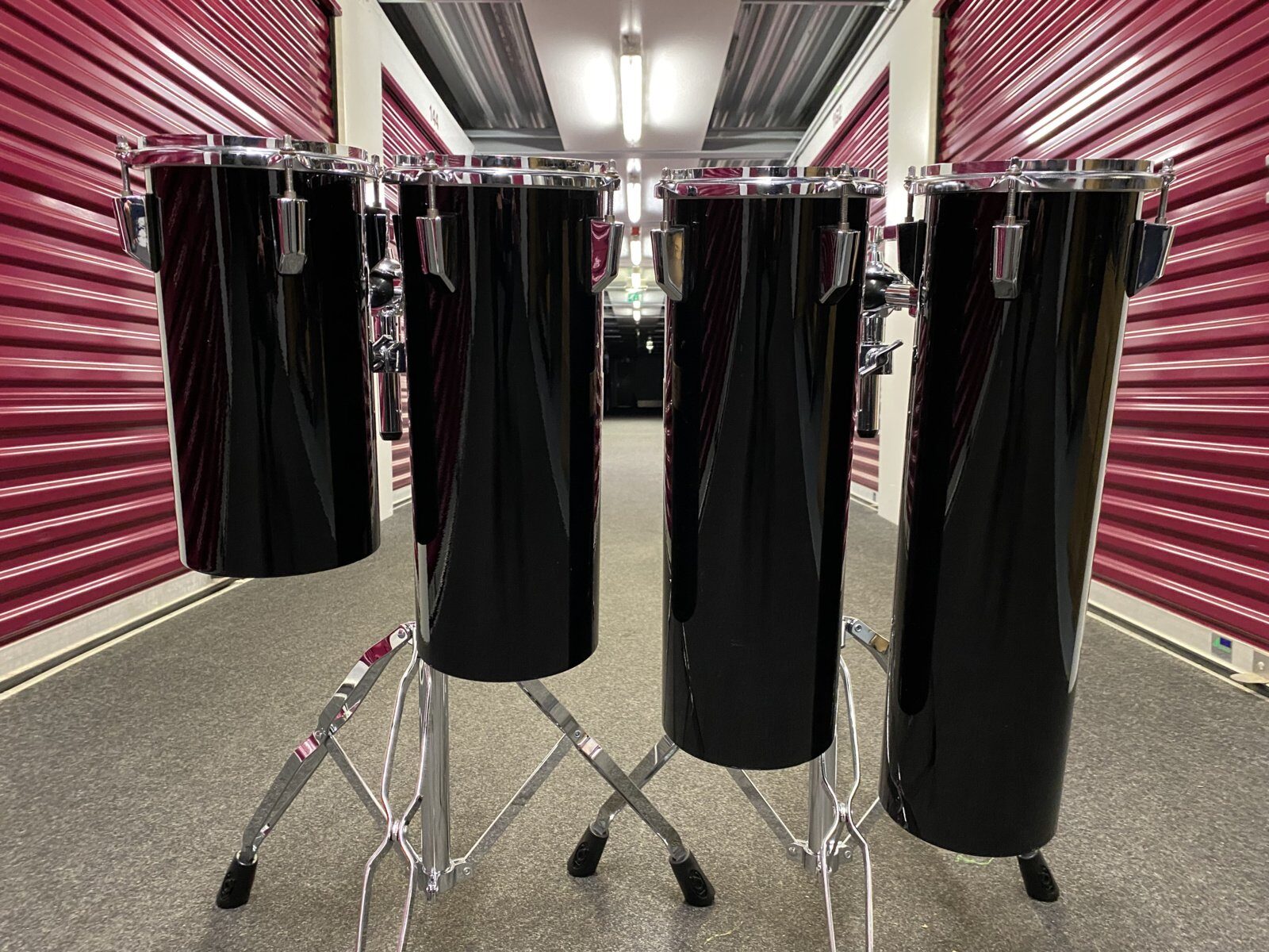 Pearl rockettoms (full set) 12-15-18-21 inch #piano black