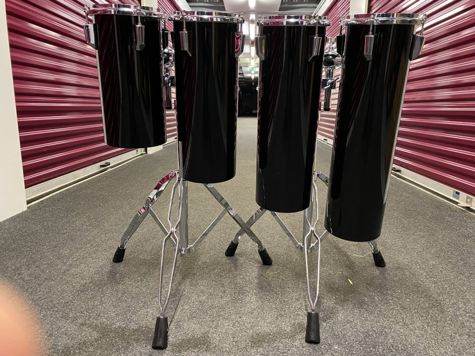 Pearl rockettoms (full set) 12-15-18-21 inch #piano black