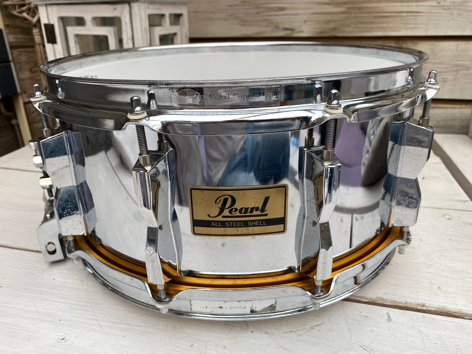 Pearl S-414D steel snare 14x6.5 inch
