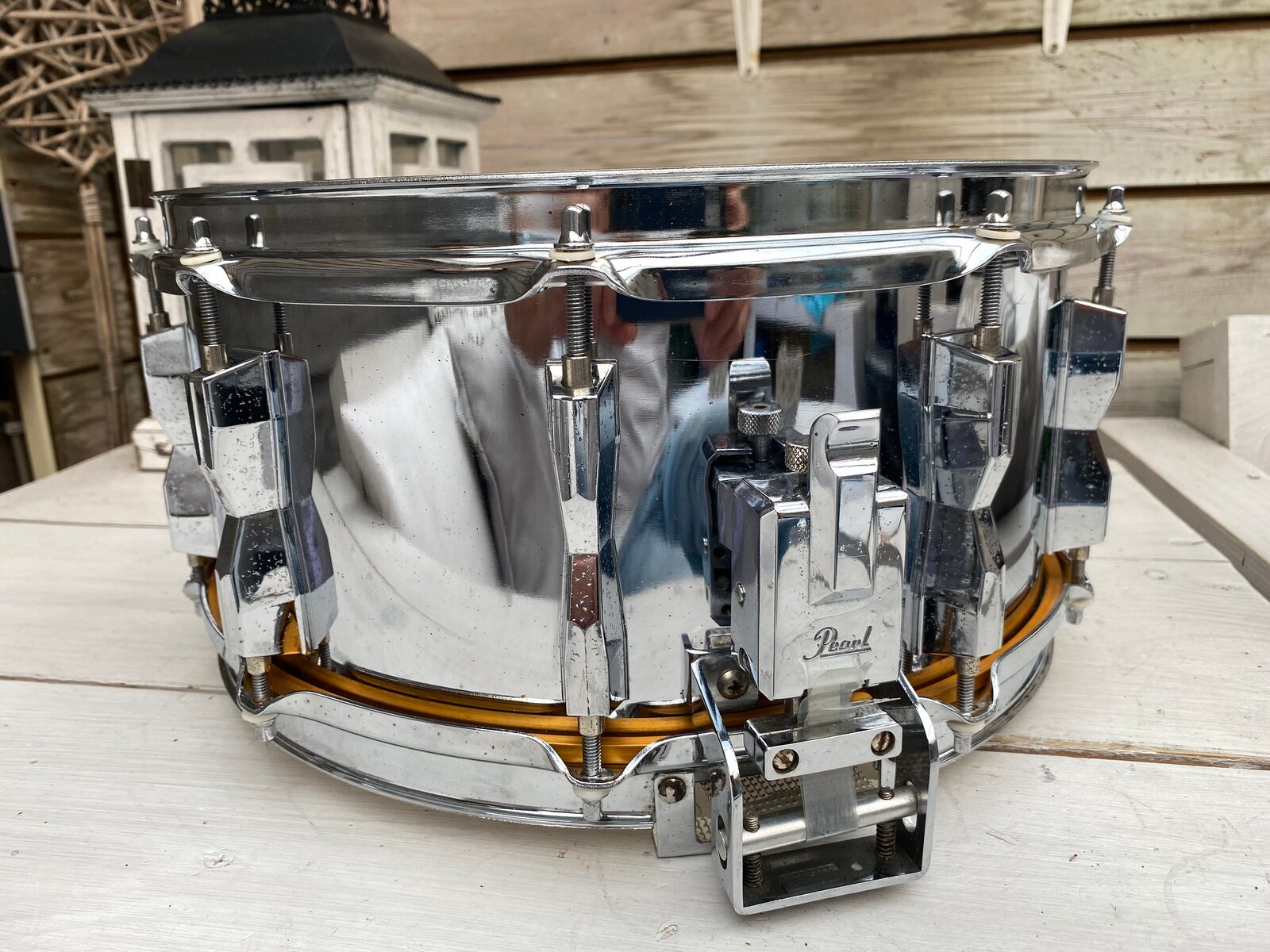 Pearl S-414D steel snare 14x6.5 inch