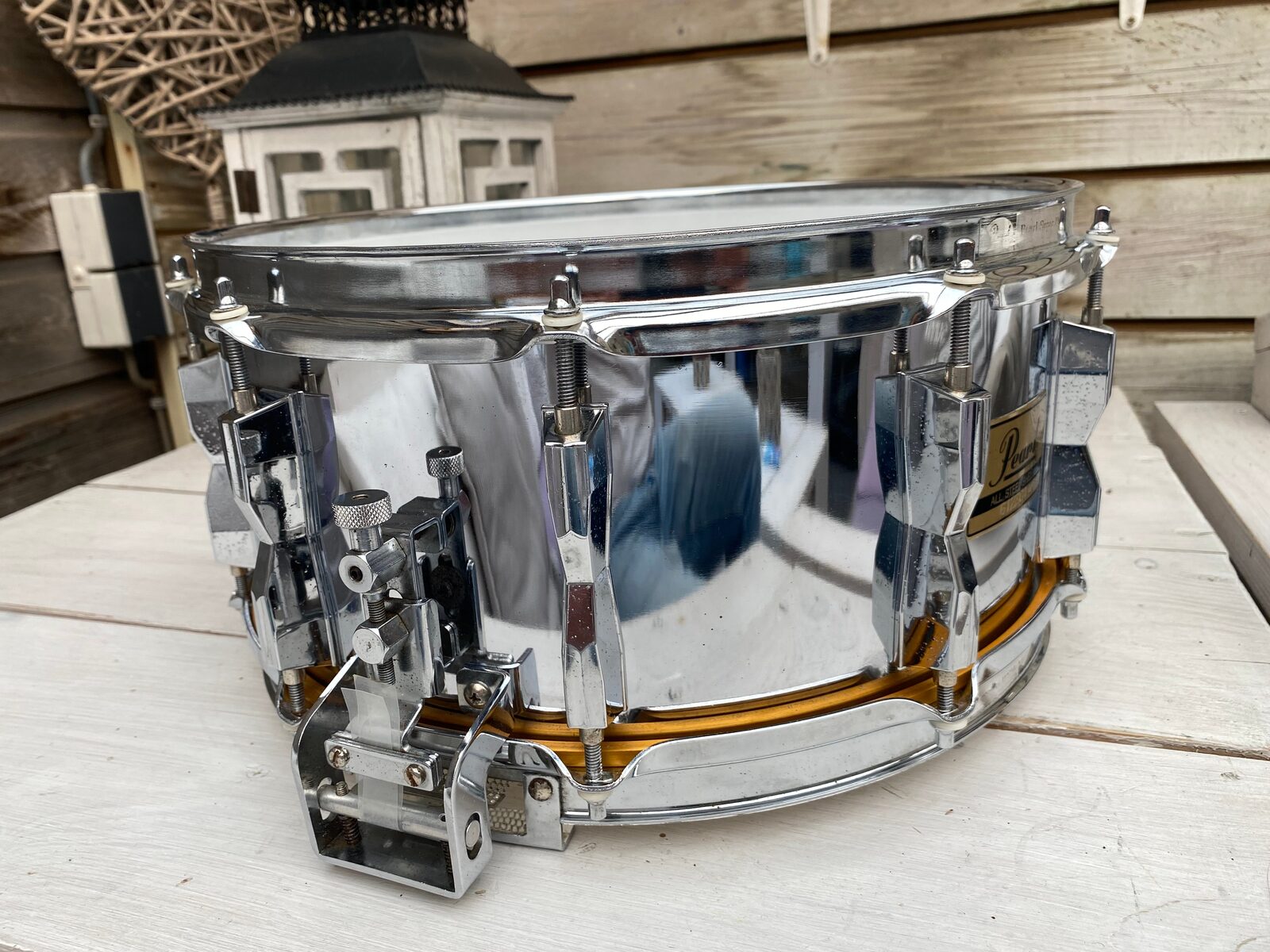 Pearl S-414D steel snare 14x6.5 inch