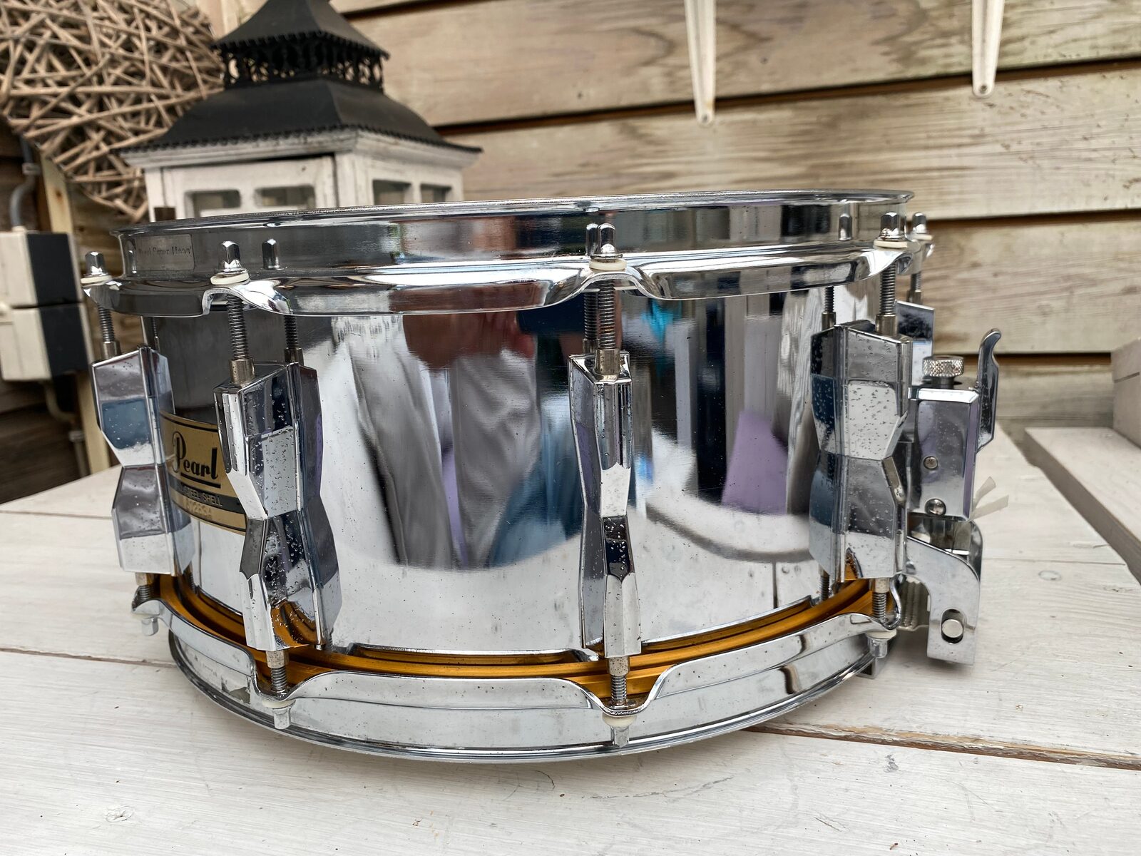 Pearl S-414D steel snare 14x6.5 inch