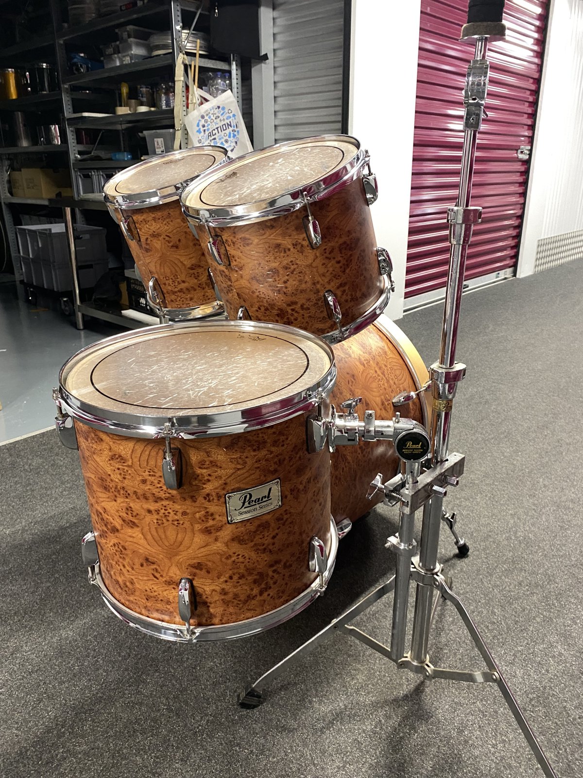 Pearl Session series Shellset 22-12-13-14”  #Light Burlwood