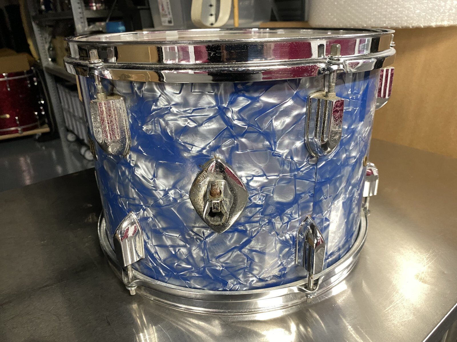 Pearl tom 12x8 inch vintage (70x) Lauan #Blue pearl